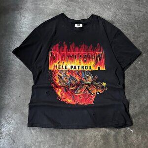 vintage 1997 pantera "hell patrol" band tee shirt